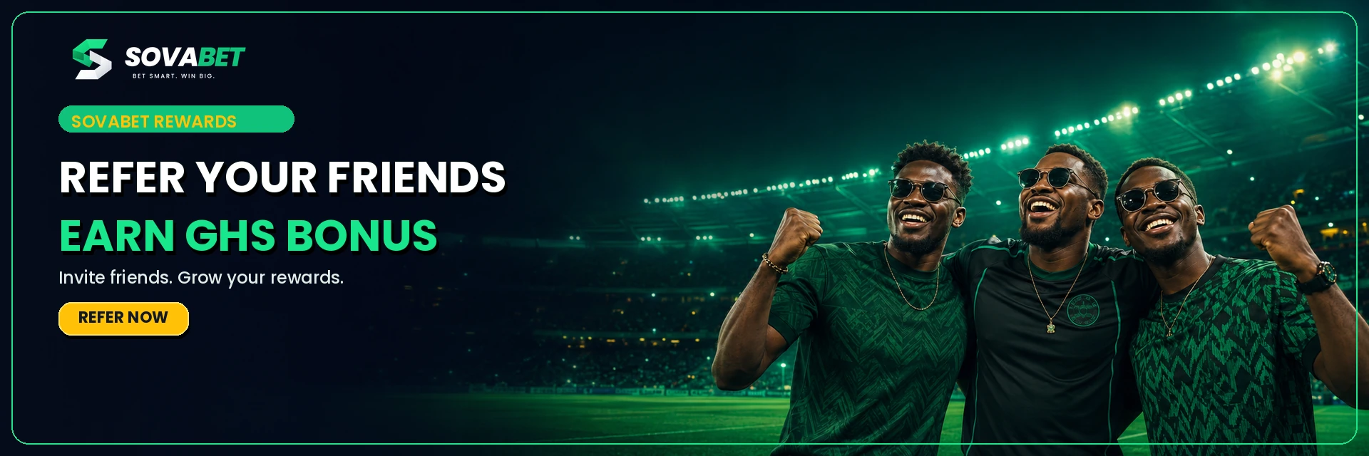 Sovabet refer your friends and earn GHS bonus promotion